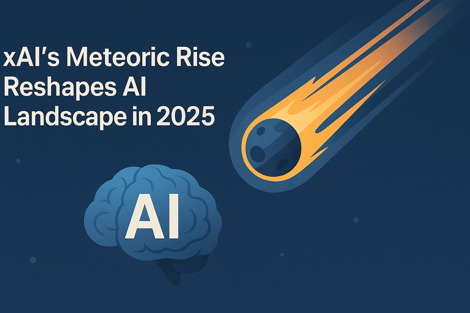 xAI meteoric rise reshapes AI landscape 2025 infographic